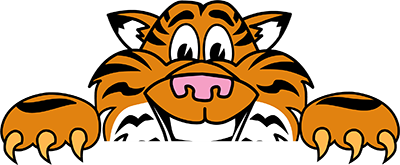 tiger peeking 