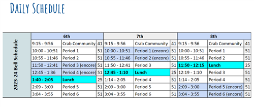 Schedule