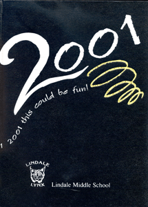 Lindale Middle school yearbook cover 2001 