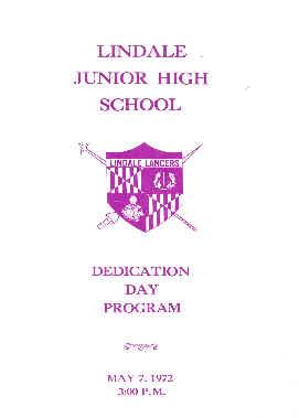 Lindale Junior High School - Dedication Day Program May 7, 1972 3:00PM 