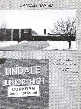 Lindale and Corkran Junior High Yearbook cover 1987-1988 