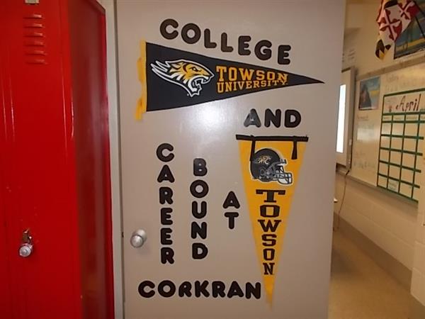 Towson University display board 
