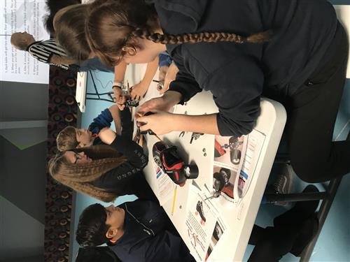Students sitting at a table 