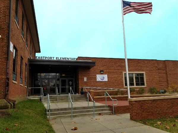 Eastport Elementary school front steps  