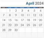 April 2024 Calendar icon