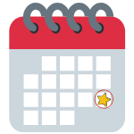 Calendar with star 