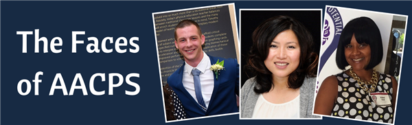 The Faces of AACPS--three photographs of diverse employees