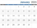 January 2025 calendar icon