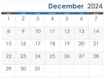 December 2024 calendar icon