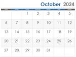October 2024 calendar icon