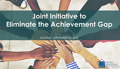 Joint Initiative to Eliminate the Achievement Gap - Monday September 23, 2019 - Diverse hands together  