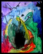 Abstract rainbow painting