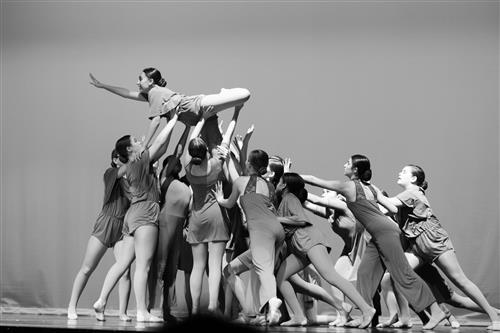 Southern MS Repertory Dance Company performing a modern piece at the 2020 Dance Festivals - High School Gala