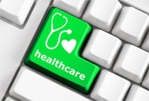 Healthcare on keyboard 