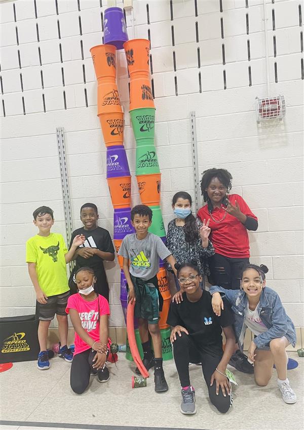 students in gym