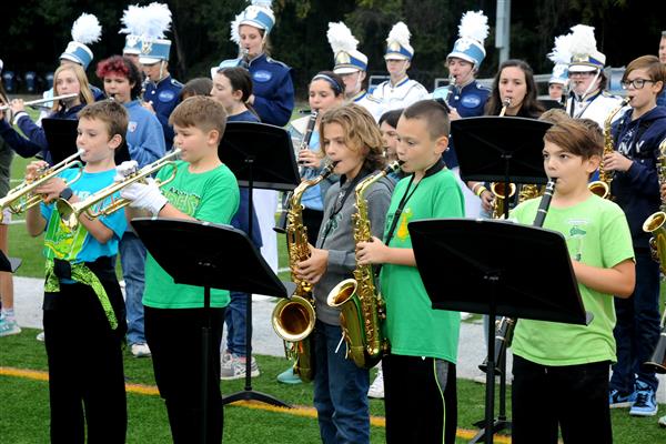 South River Feeder Elementary, Middle and High School Combined Band Performing