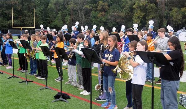South River Feeder Elementary, Middle and High School Combined Band Performing