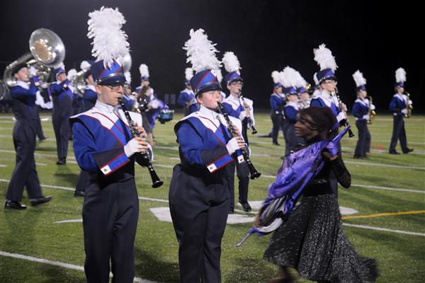 Old Mill High School Marching Band Performing
